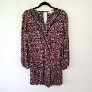 LOFT Faux wrap front Ditsy Romper Sz.M